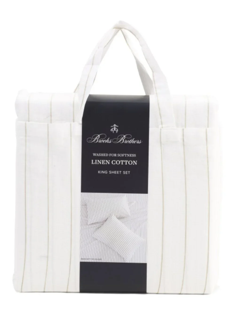 BROOKS BROTHERS Linen Blend Washed Sheet Set